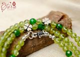  Chuỗi Peridot mix Diopside và Charm Bạc 925 cao cấp 