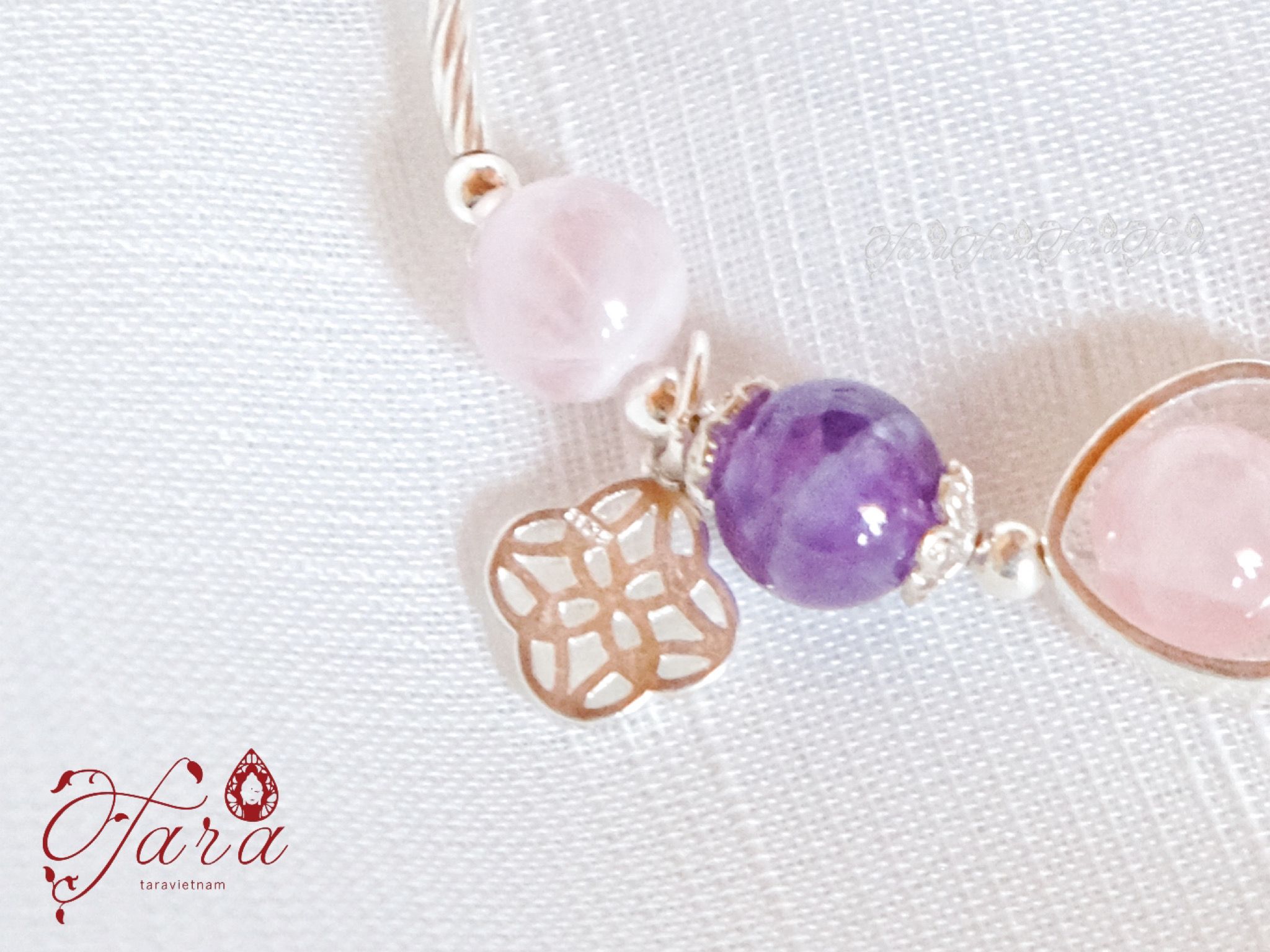  Vòng Thạch Anh Hồng và Thạch Anh Tím 