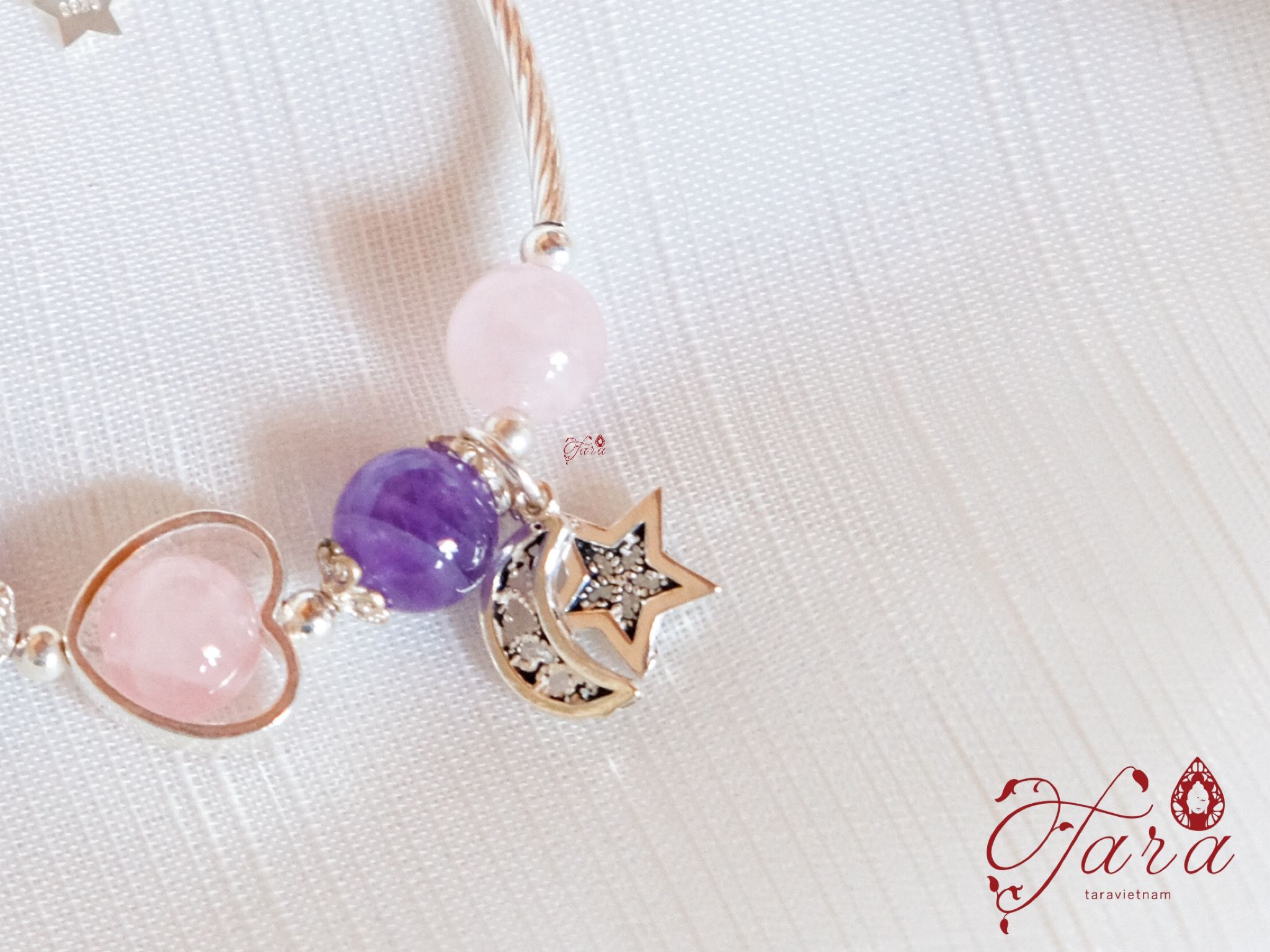  Vòng Thạch Anh Hồng và Thạch Anh Tím 