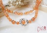  Chuỗi Sunstone ba vòng mix Charm Bạc xinh xắn 