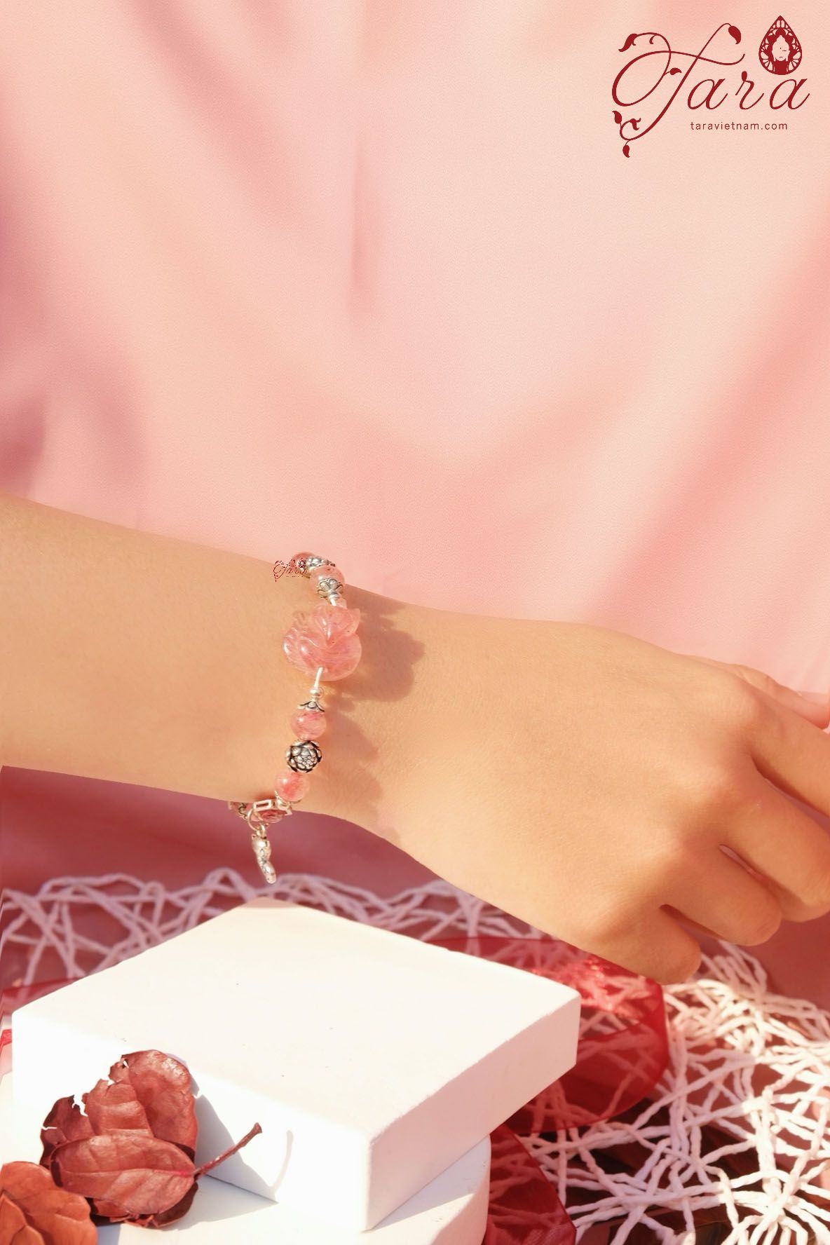  Vòng Hồ Ly Thạch Anh Dâu Hồng 