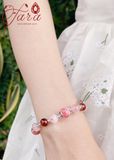  Lắc Tay Thạch Anh Hồng - Garnet - Đào Hoa ngọt ngào 