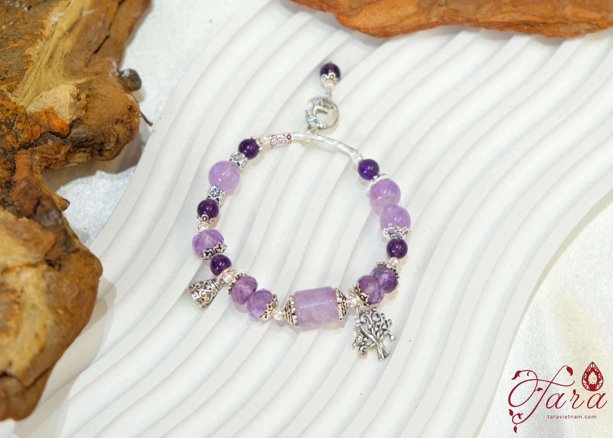  Vòng đá Thạch Anh Tím 