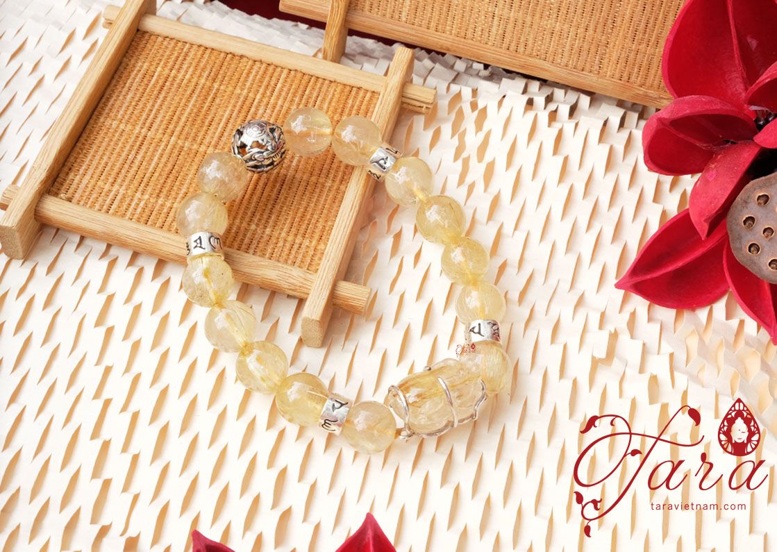  Vòng Nam Thạch Anh Tóc Vàng và Tỳ Hưu 