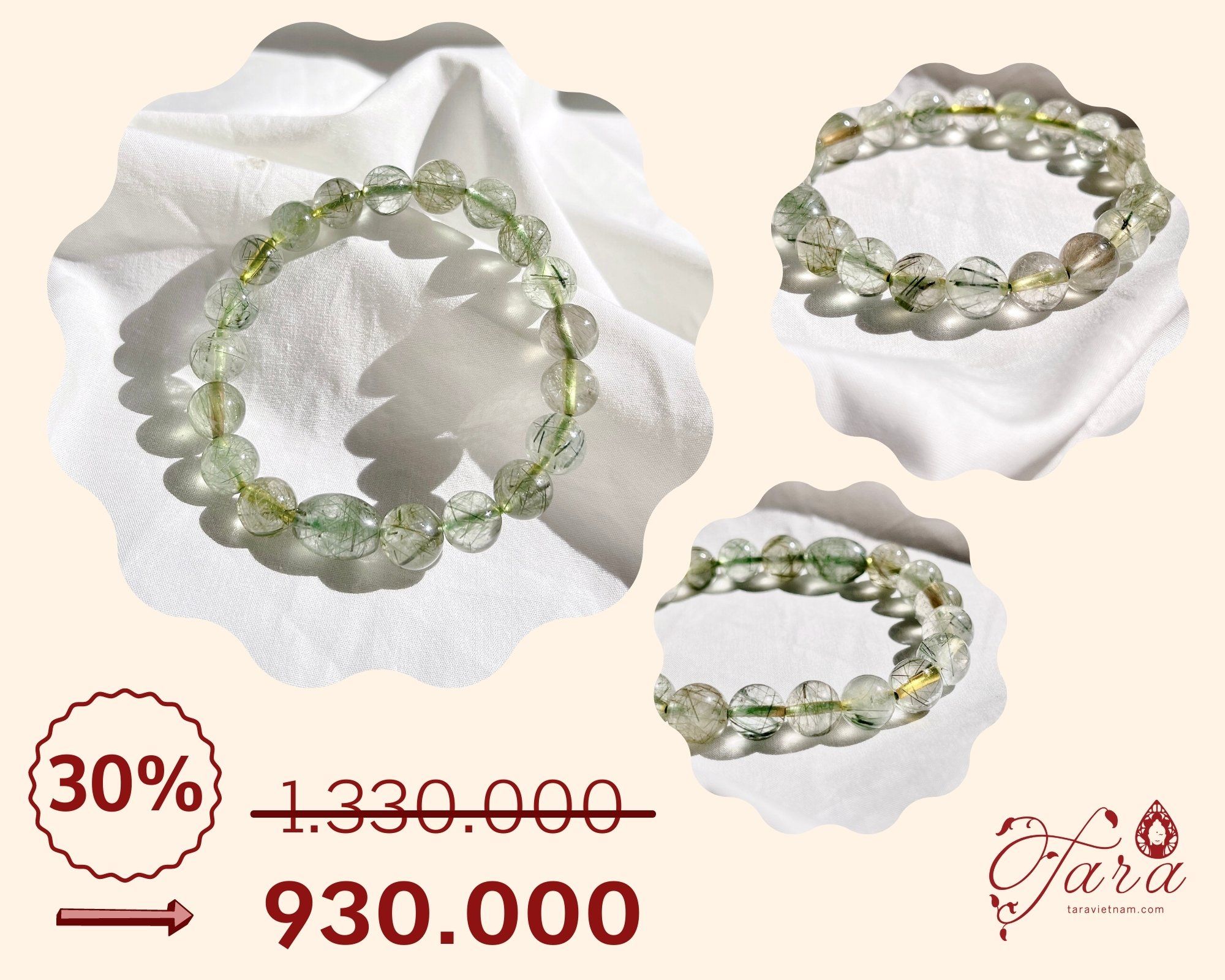  Vòng Đá Thạch Anh Tóc Xanh Ưu Đãi 