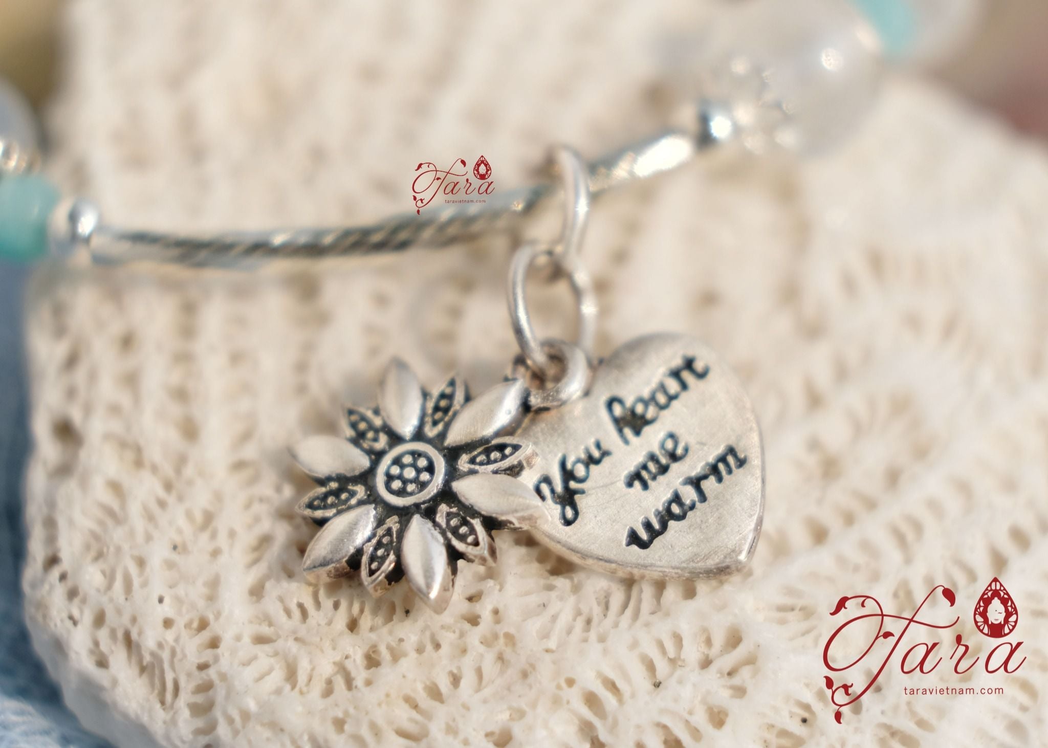  Vòng đá Ưu Linh Trắng và Amazonite 