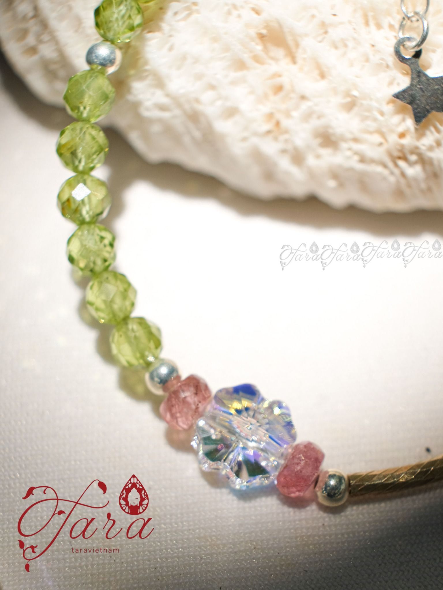  Vòng Pha Lê, Tourmaline và Peridot 