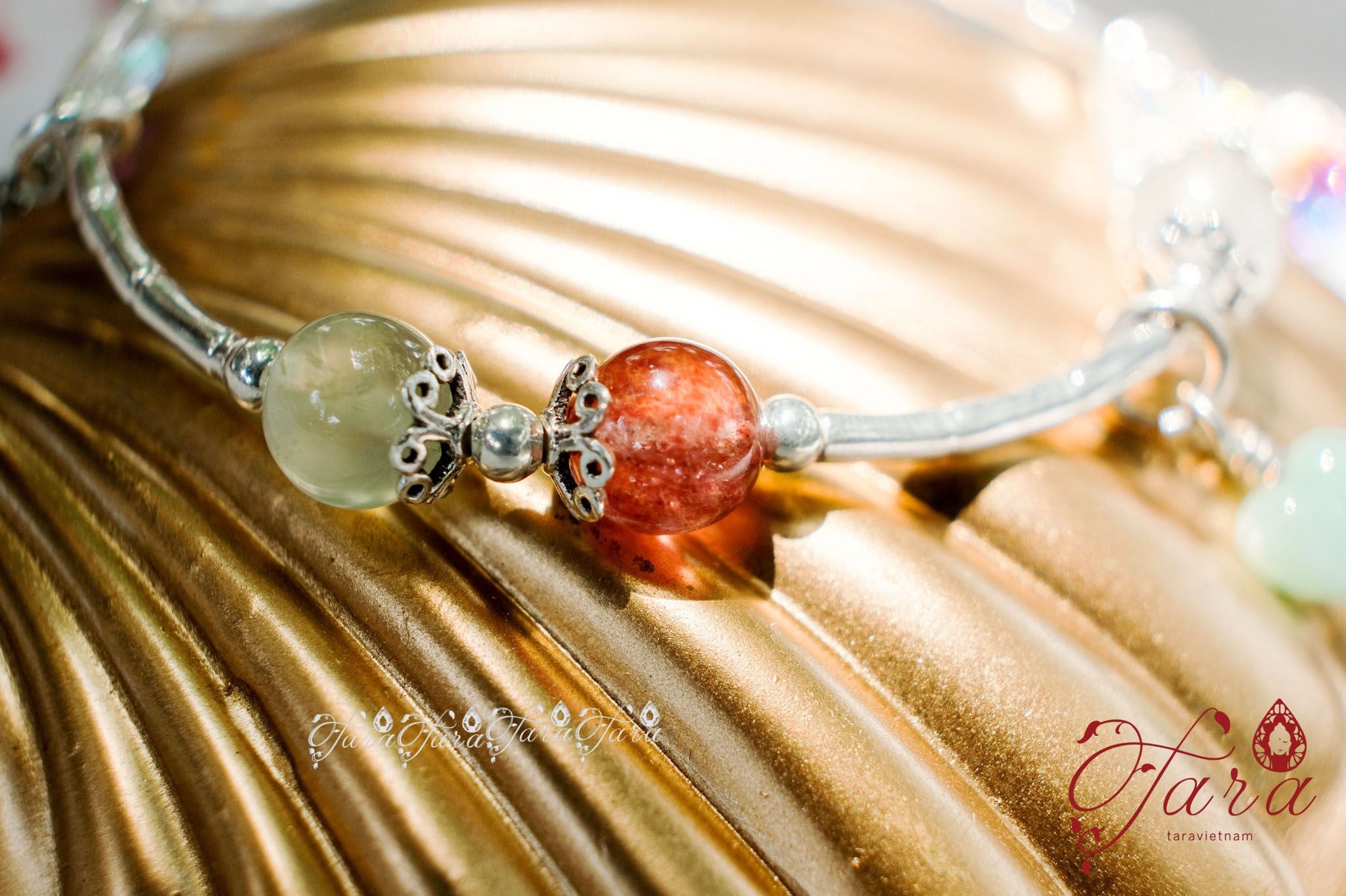  Vòng Pha Lê, Prehnite, Cẩm Thạch và Dâu Hồng 