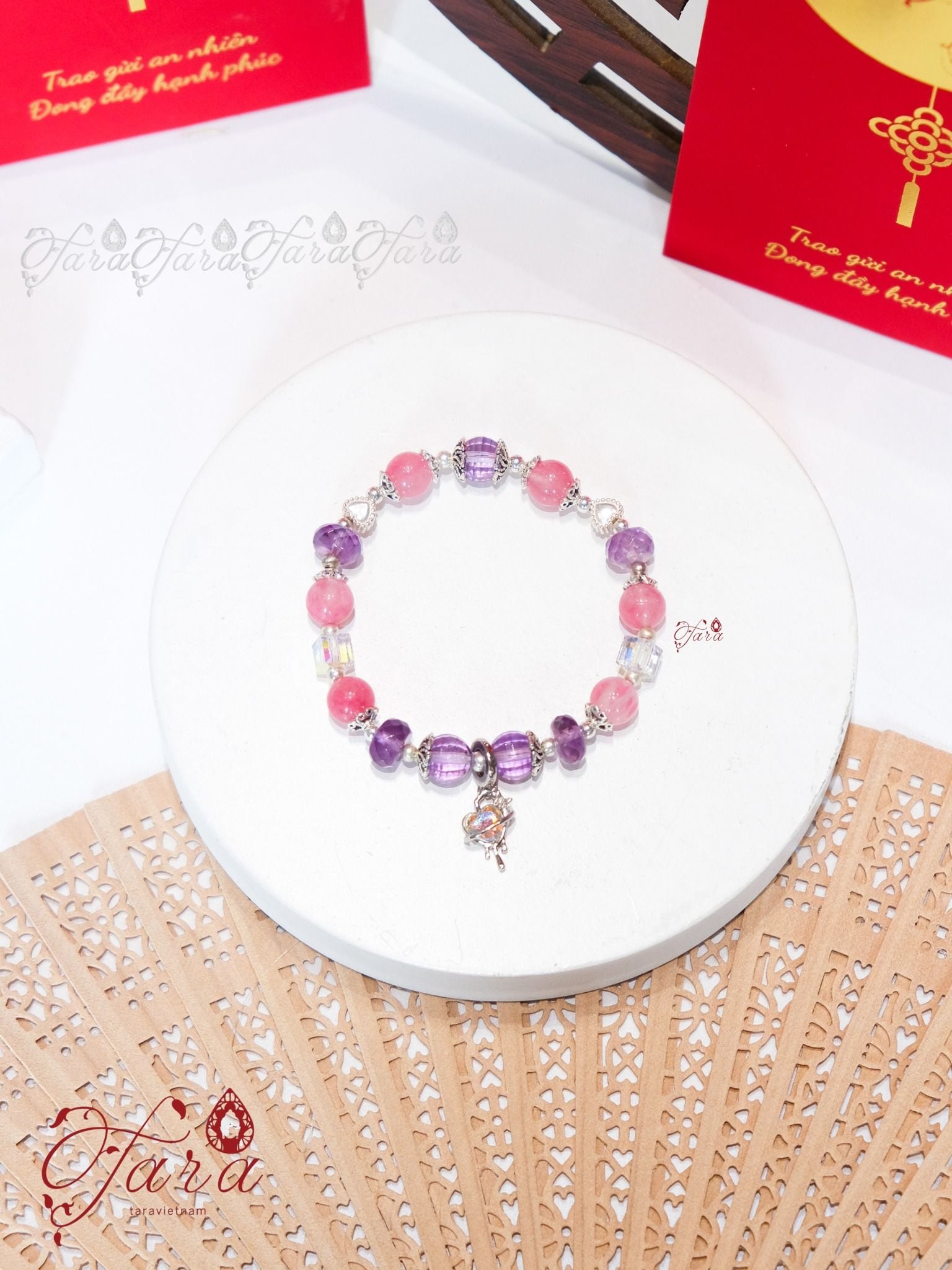  Vòng Thạch Anh Tường Vi, Thạch Anh Tím 