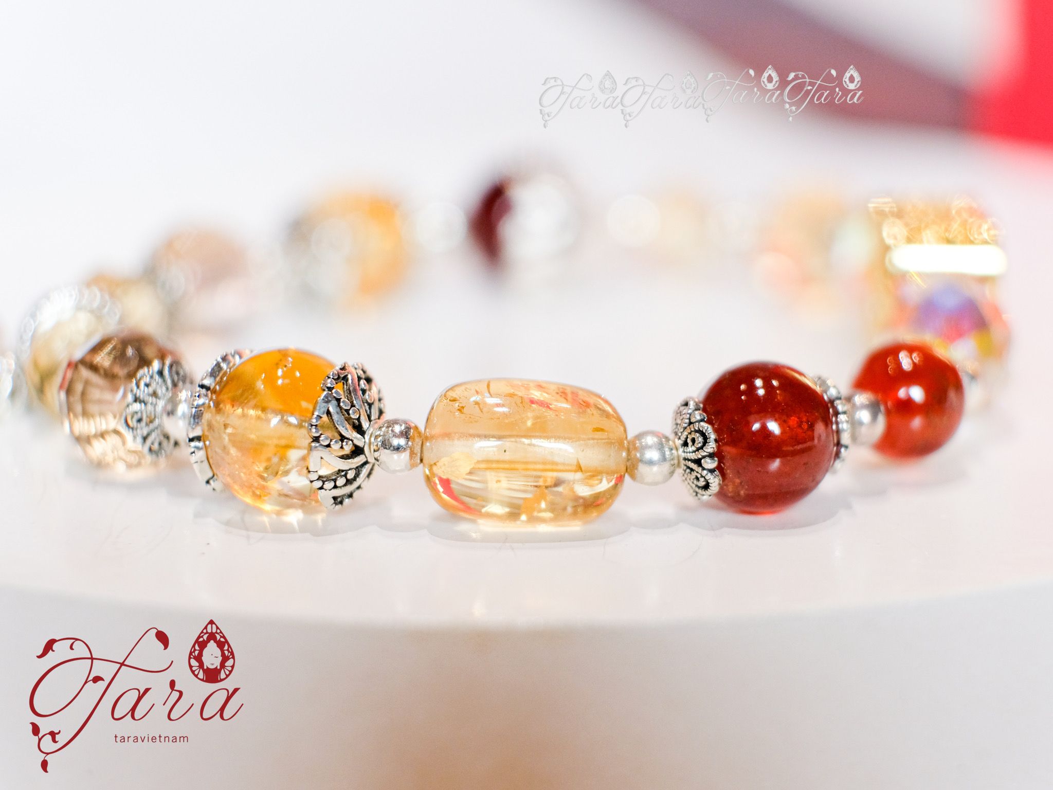  Vòng Garnet, Thạch Anh Vàng 