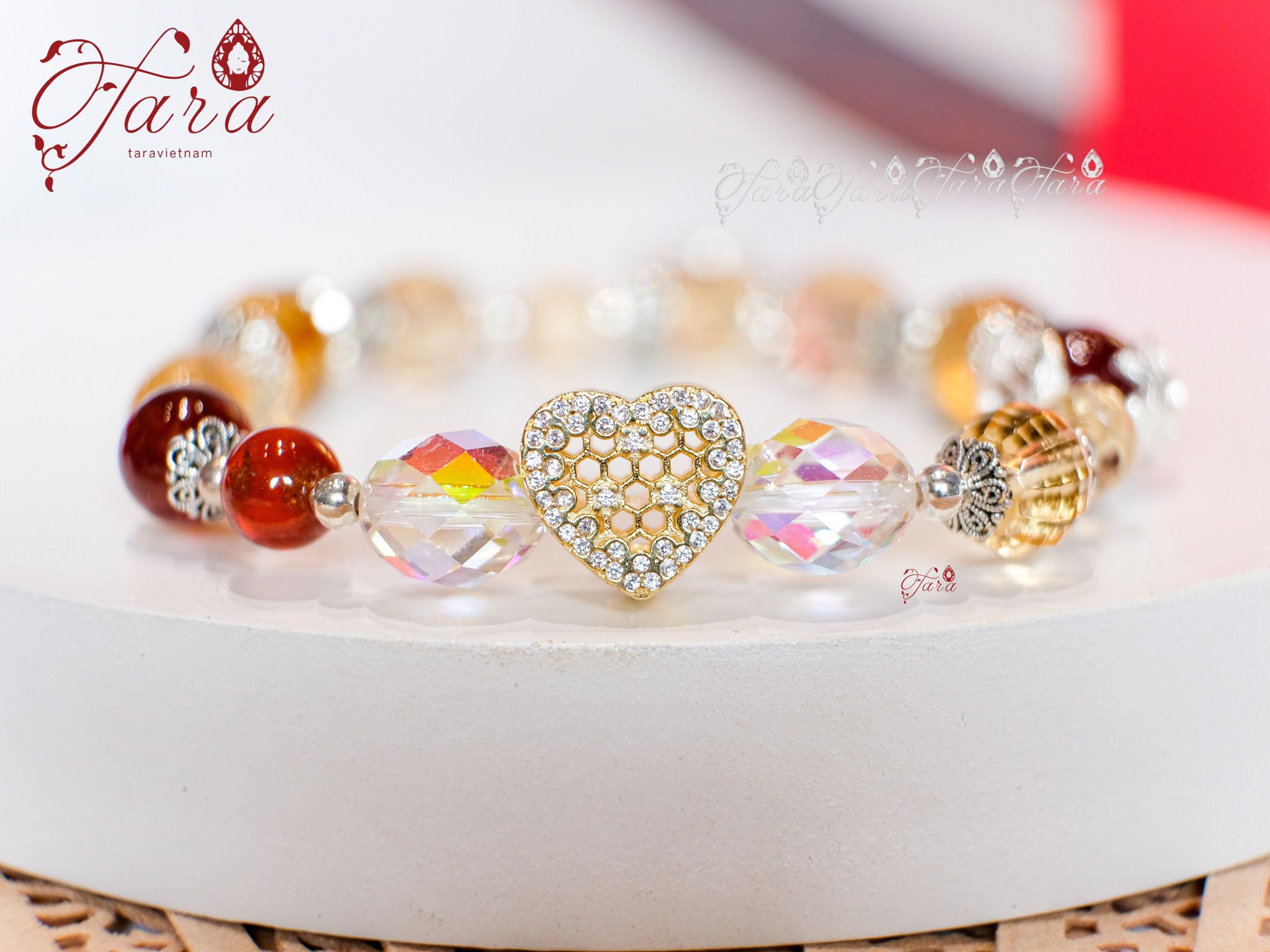  Vòng Garnet, Thạch Anh Vàng 