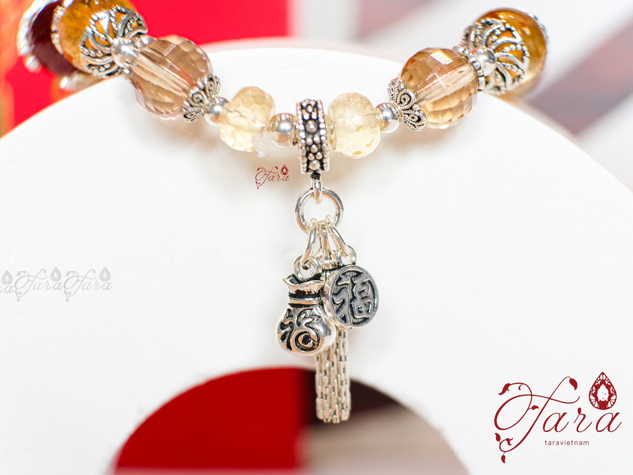  Vòng Garnet, Thạch Anh Vàng 