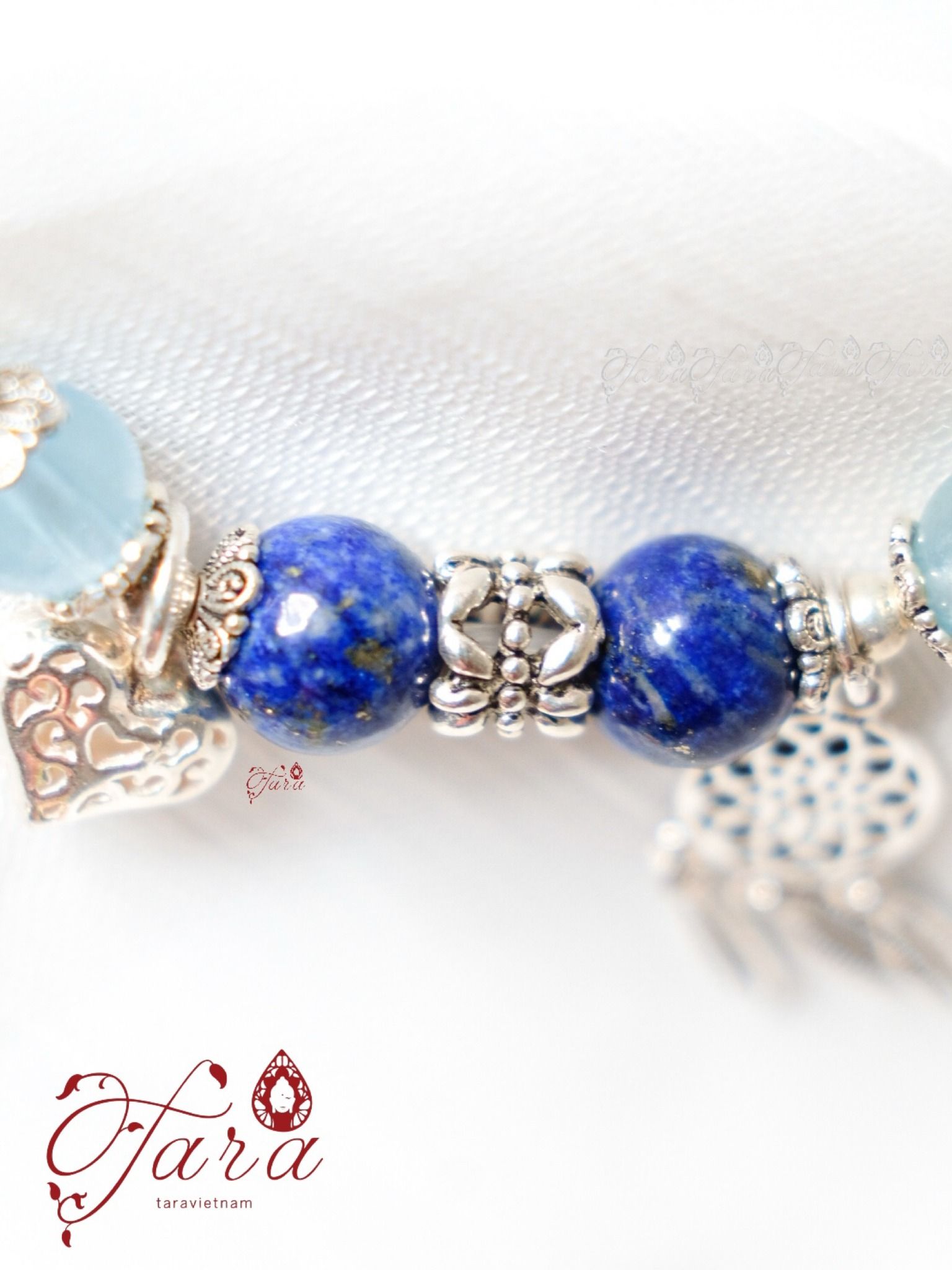  Vòng Aquamarine, Kyanite và Moonstone 