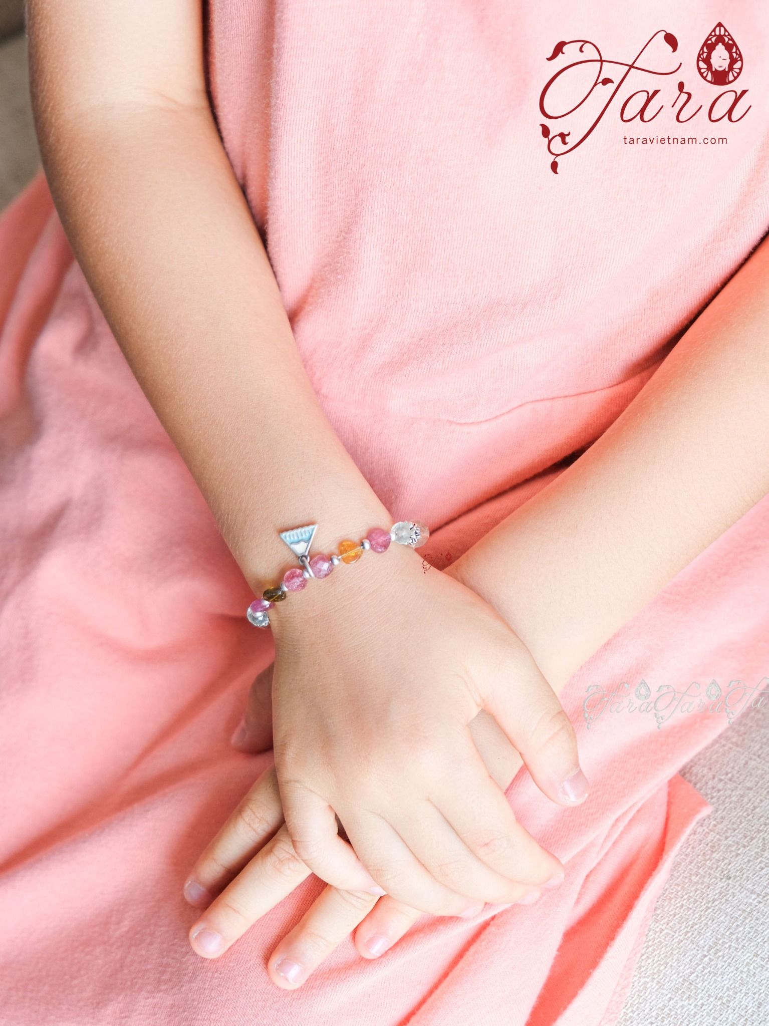  Vòng Tourmaline dáng tim cho bé 