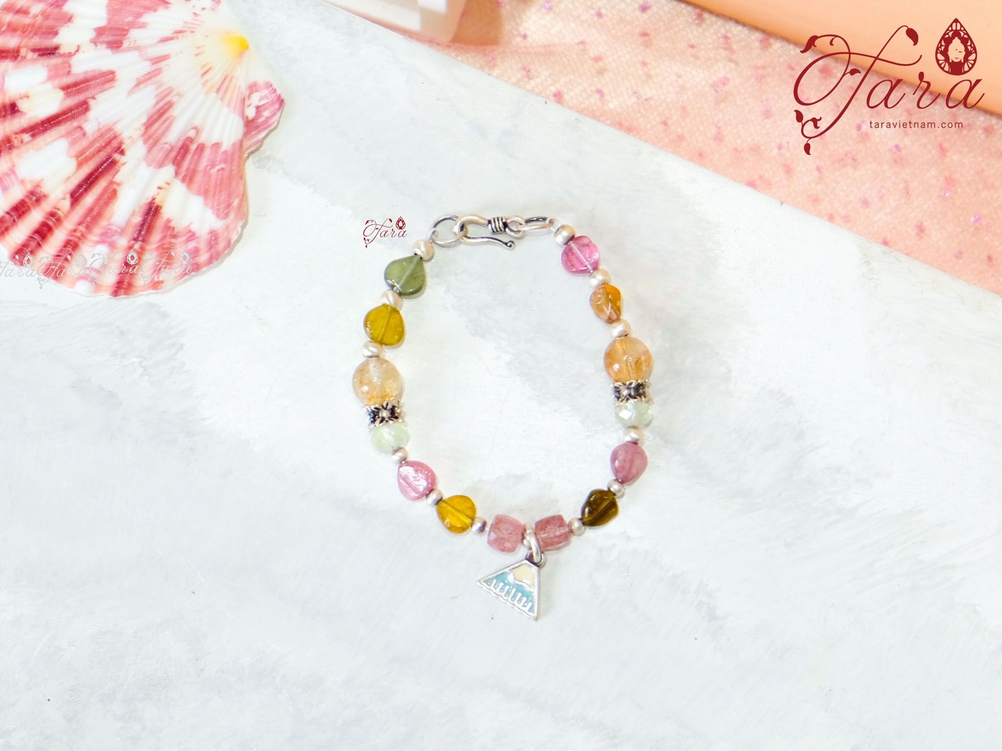  Vòng Tourmaline dáng tim cho bé 