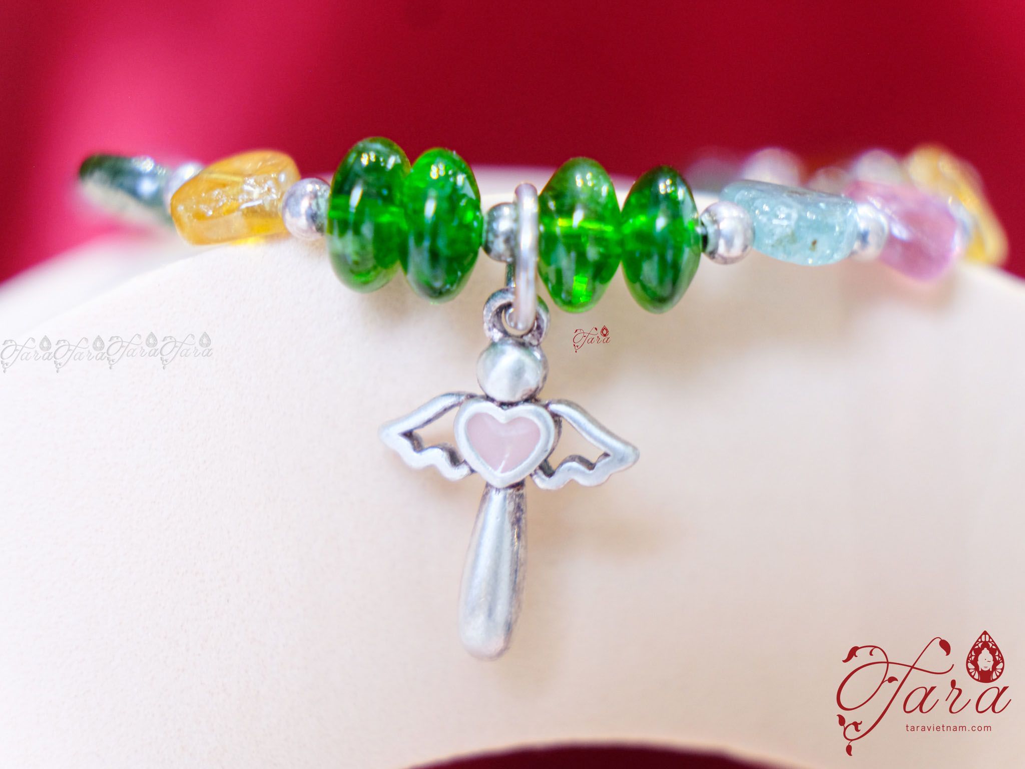  Vòng Tourmaline dáng tim cho bé 