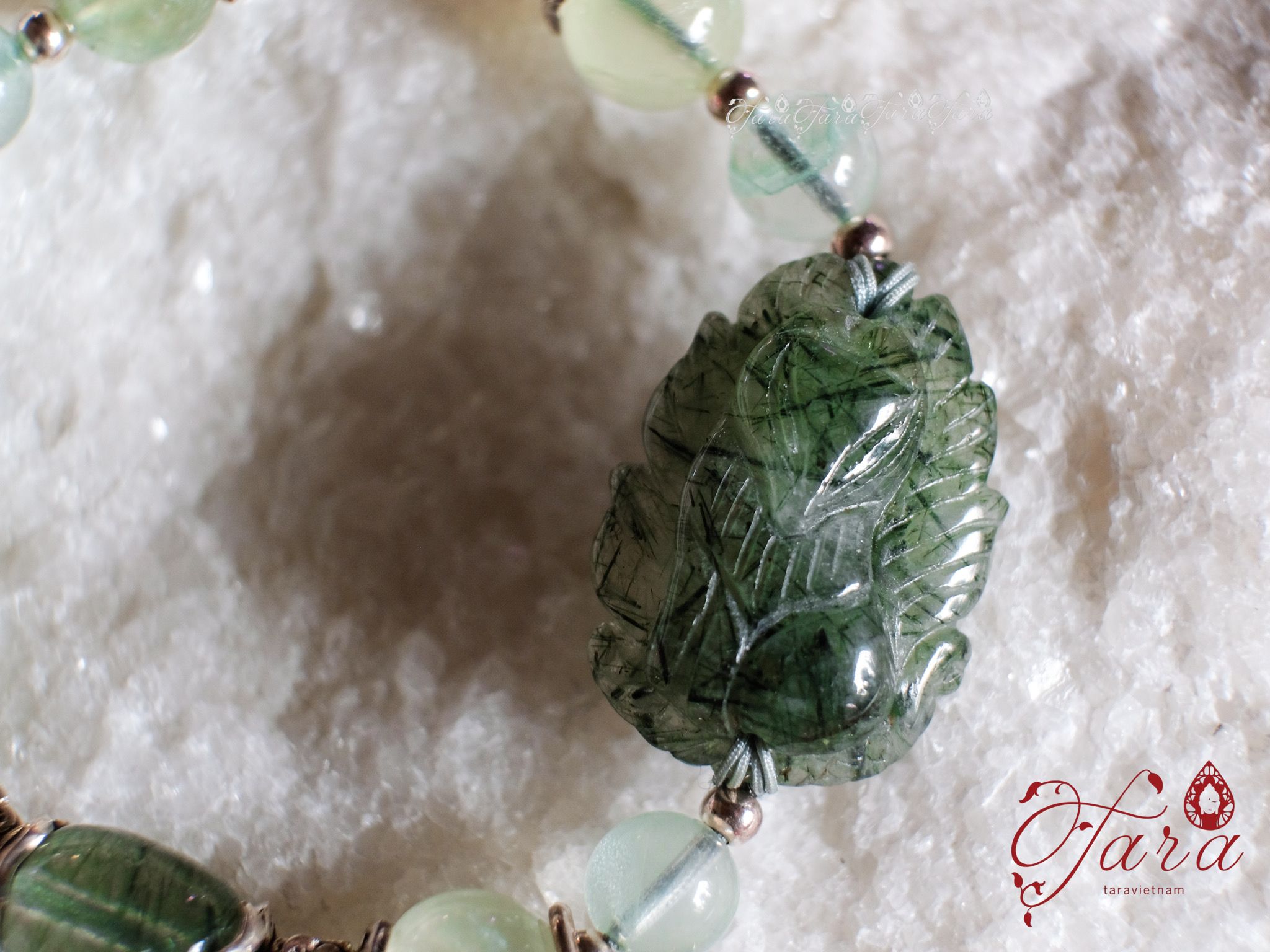  Vòng Hồ Ly Tóc Xanh, Prehnite và Ưu Linh Xanh 