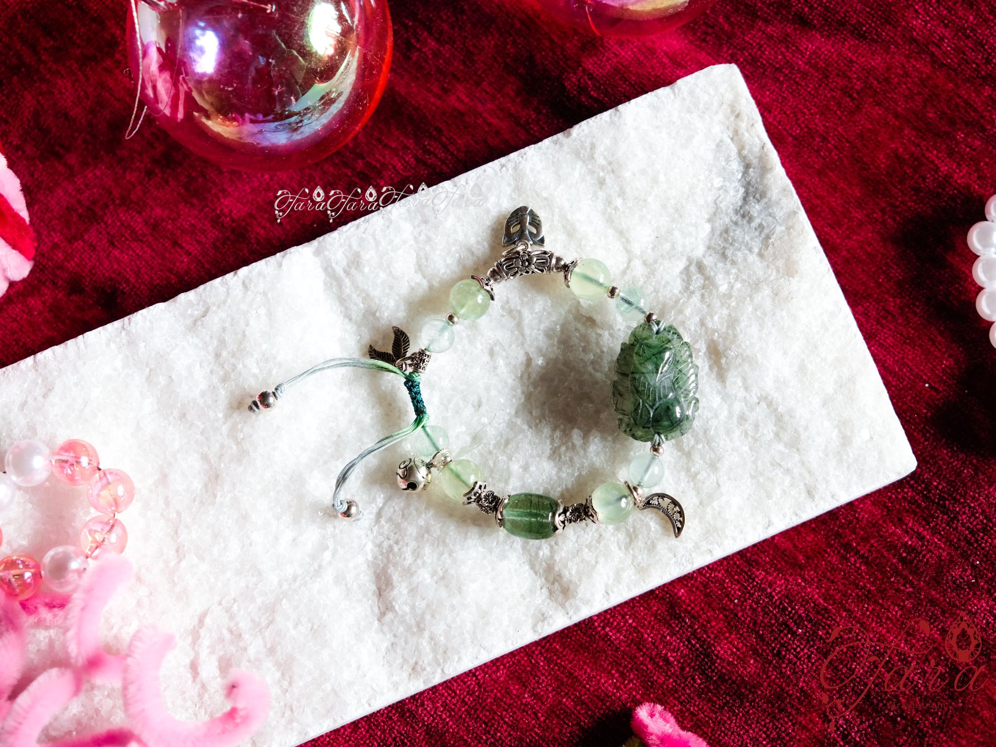  Vòng Hồ Ly Tóc Xanh, Prehnite và Ưu Linh Xanh 