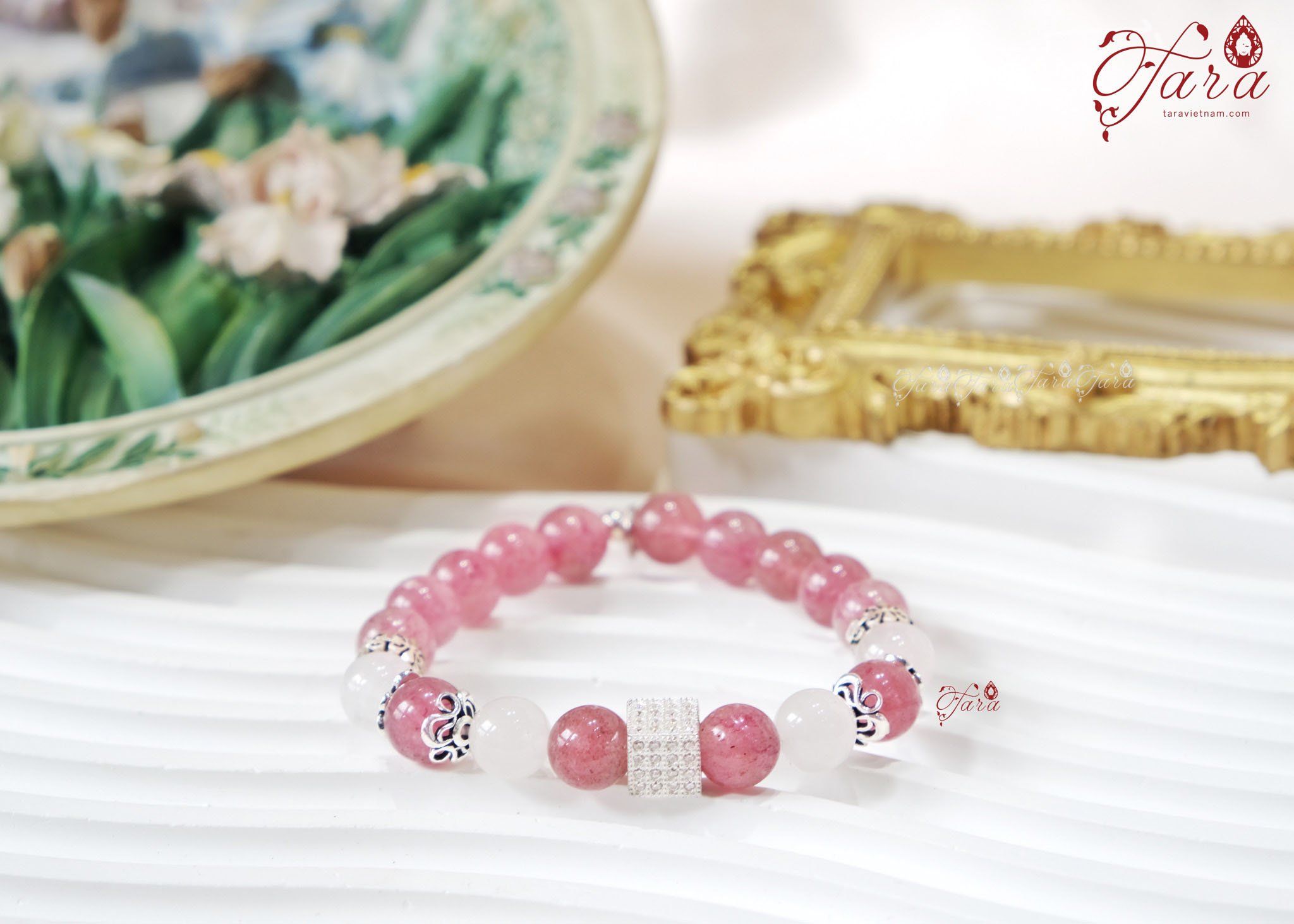  Vòng Thạch Anh Dâu Hồng và Thạch Anh Hồng 