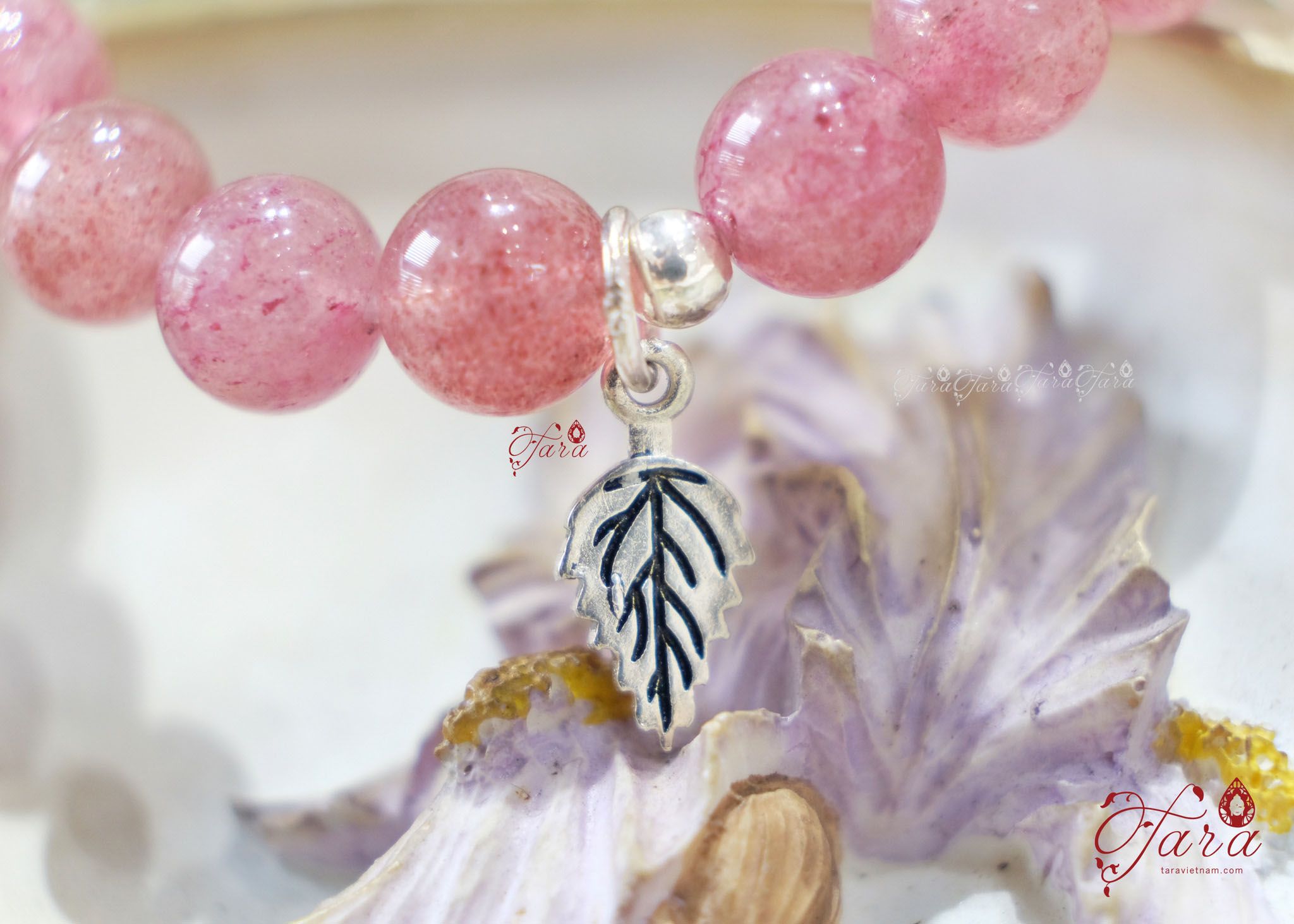  Vòng Thạch Anh Dâu Hồng và Thạch Anh Hồng 