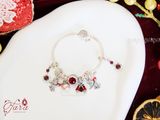  Vòng Charm Bạc Noel Đỏ 