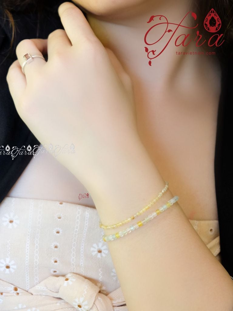  Vòng Mài Giác Thạch Anh Tóc Vàng/ Beryl 