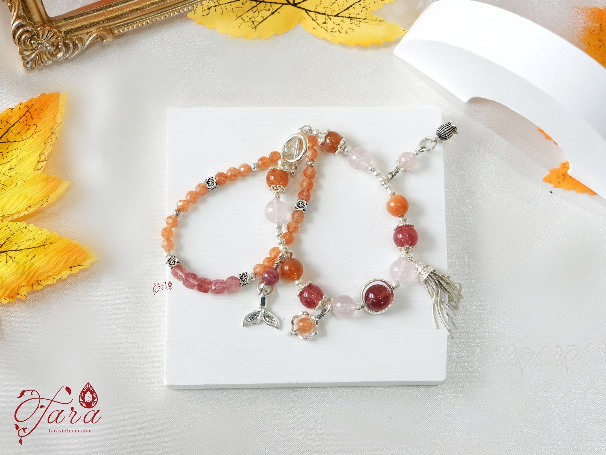  Sunstone, Dâu Hồng, Thạch Anh Hồng và Tourmaline 