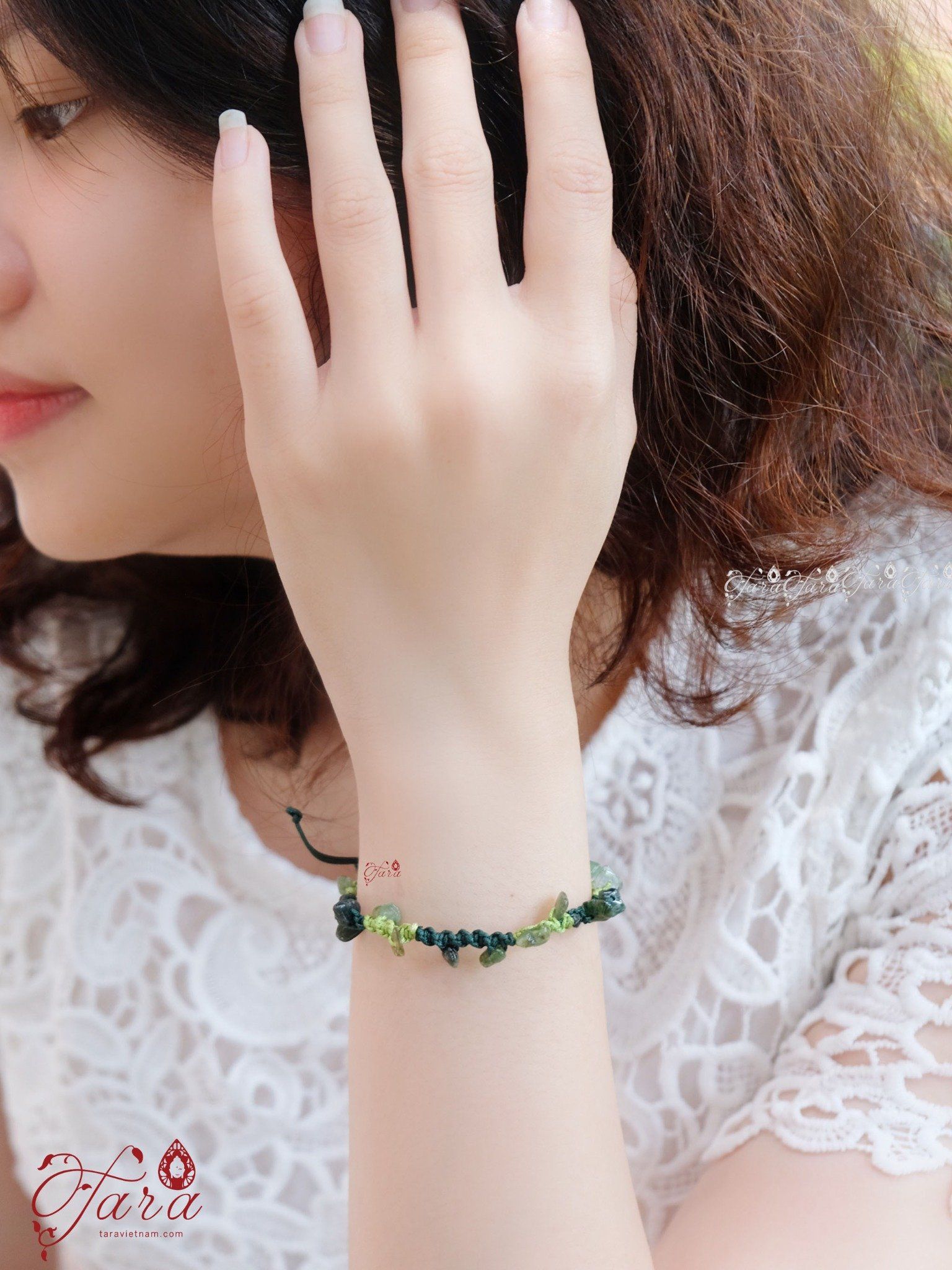  Vòng Tourmaline Thô Thắt Dây 