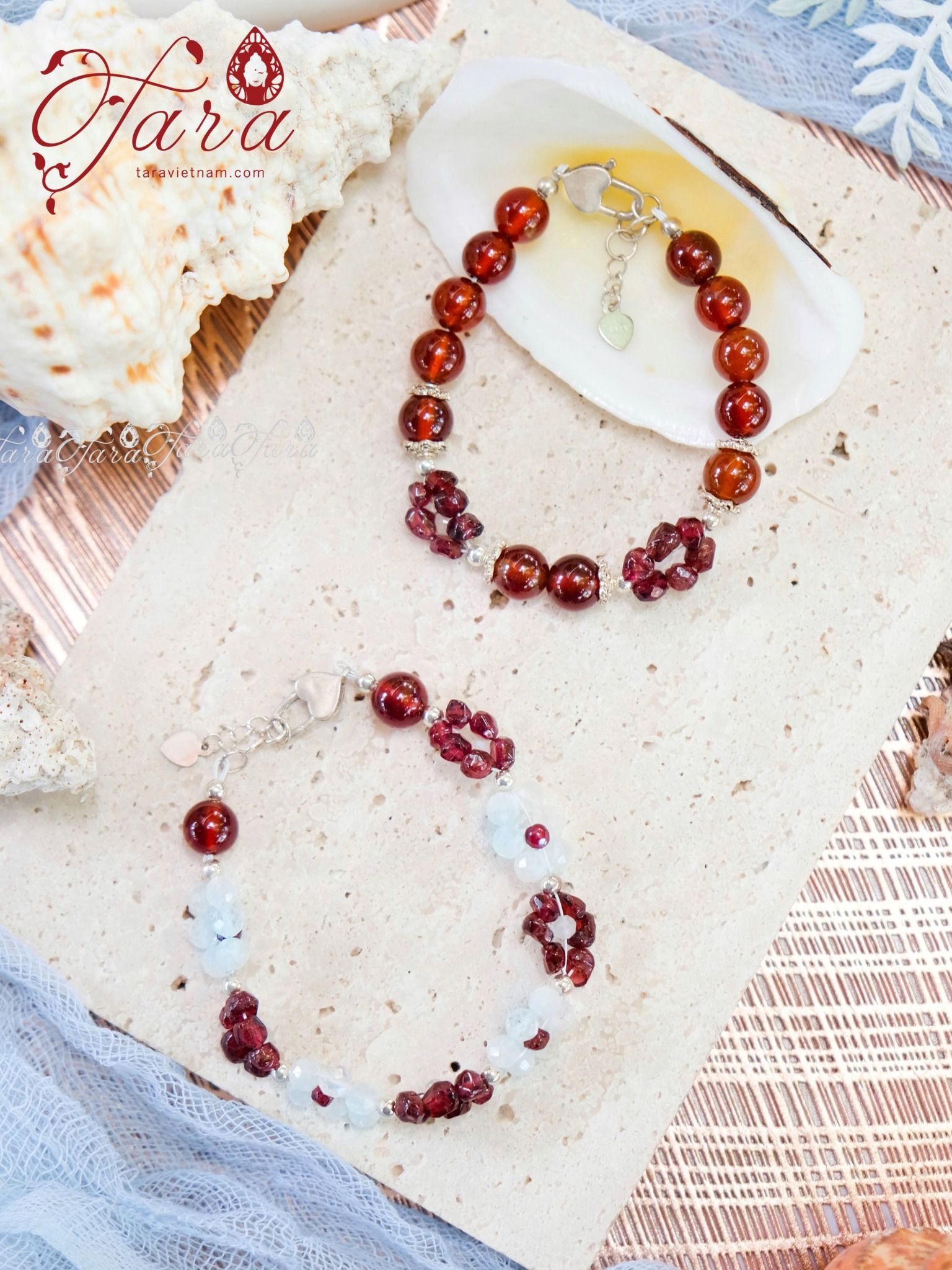  Vòng Garnet và Moonstone 