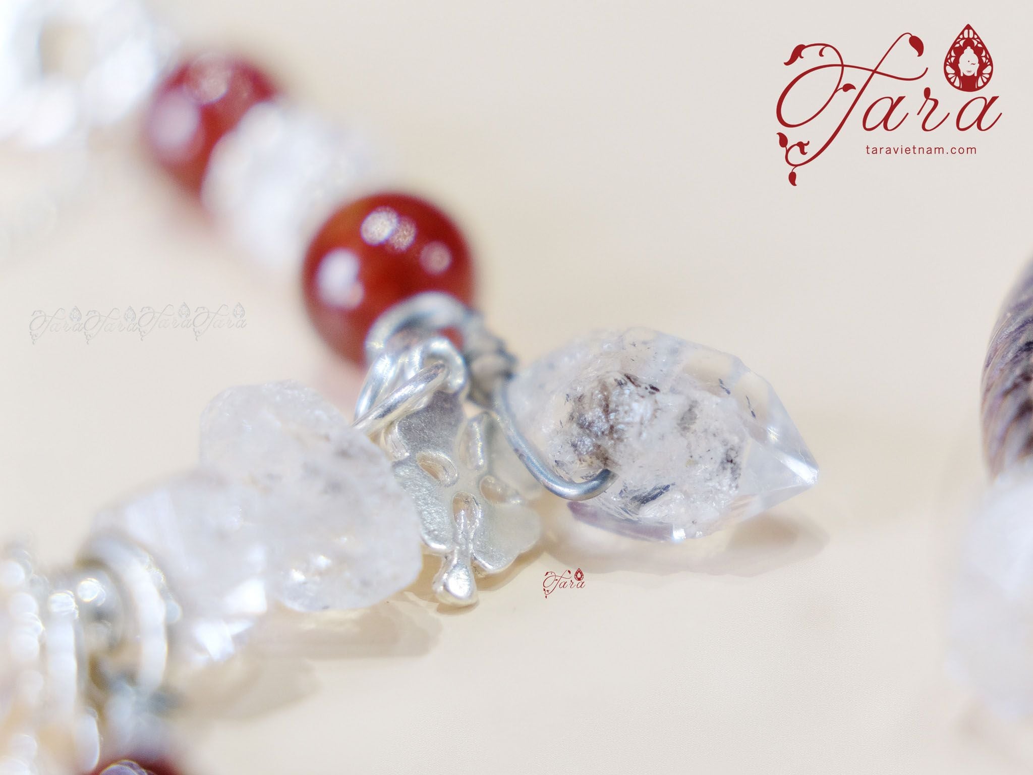  Vòng Garnet, Thạch Anh Kim Cương và Ưu Linh Sakura 