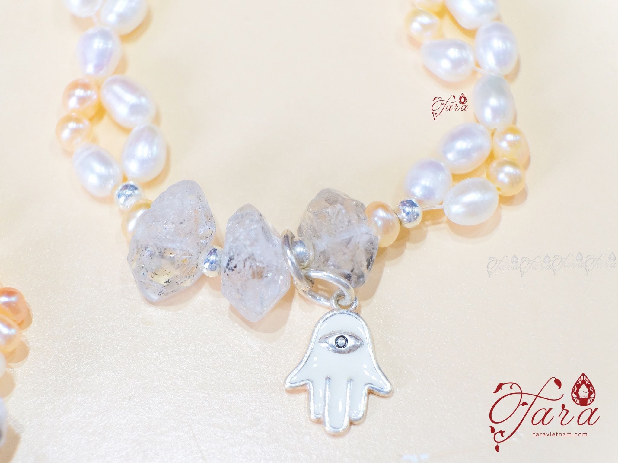  Bộ Vòng, Dây Chuyền Ngọc Trai và Thạch Anh Kim Cương 