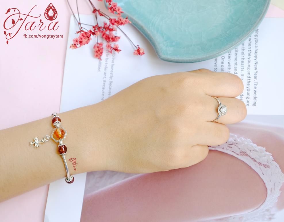  Garnet mix Thạch Anh Tóc Đỏ 