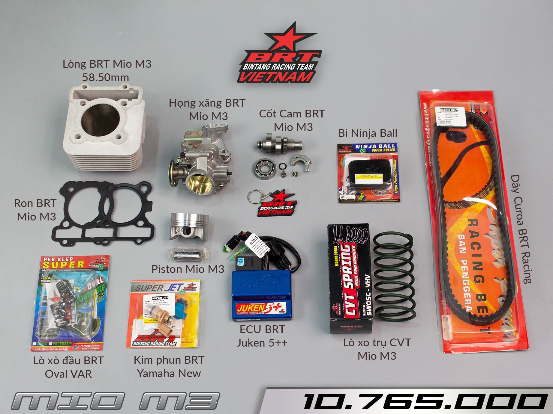  Combo 58zz BRT Mio M3 - Janus - Freego 125 của Yamaha (Street) 