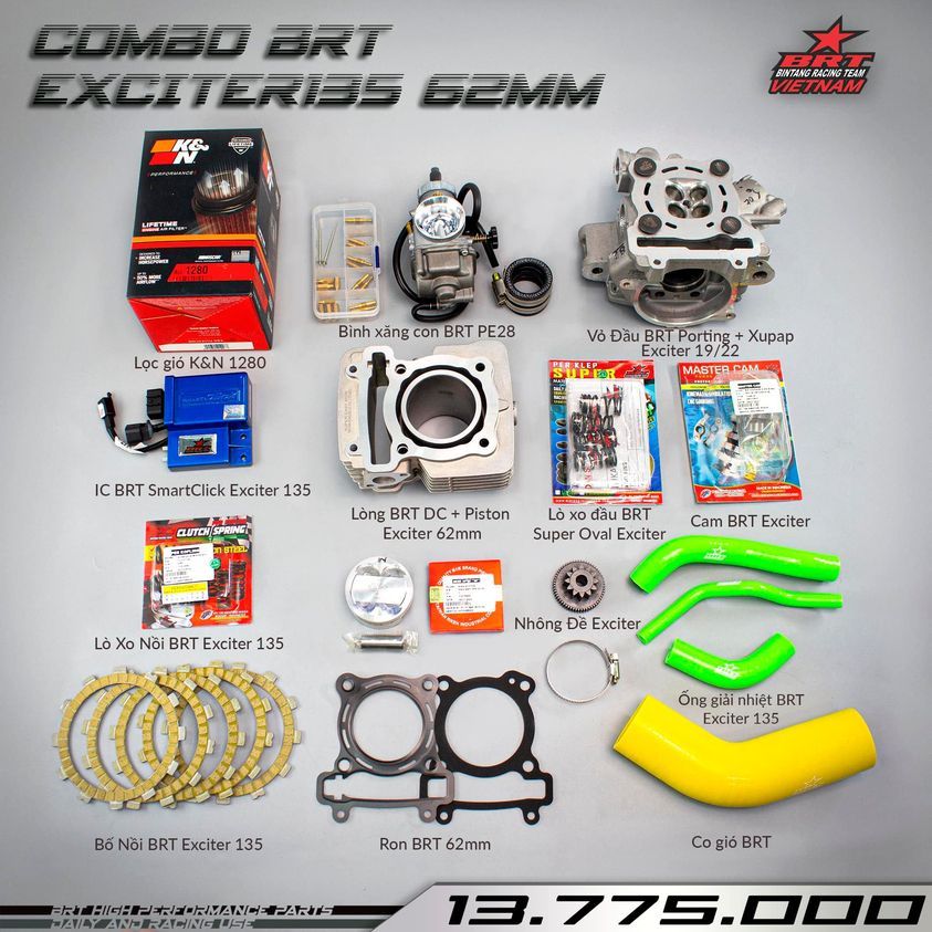  Combo BRT 15: ST2 Exciter135 4 số/ 5 số (Street) 