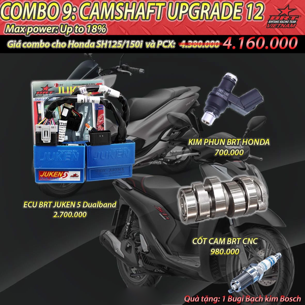  COMBO BRT 9.12: SH150I, PCX, VARIO, CLICK, AIRBLADE 