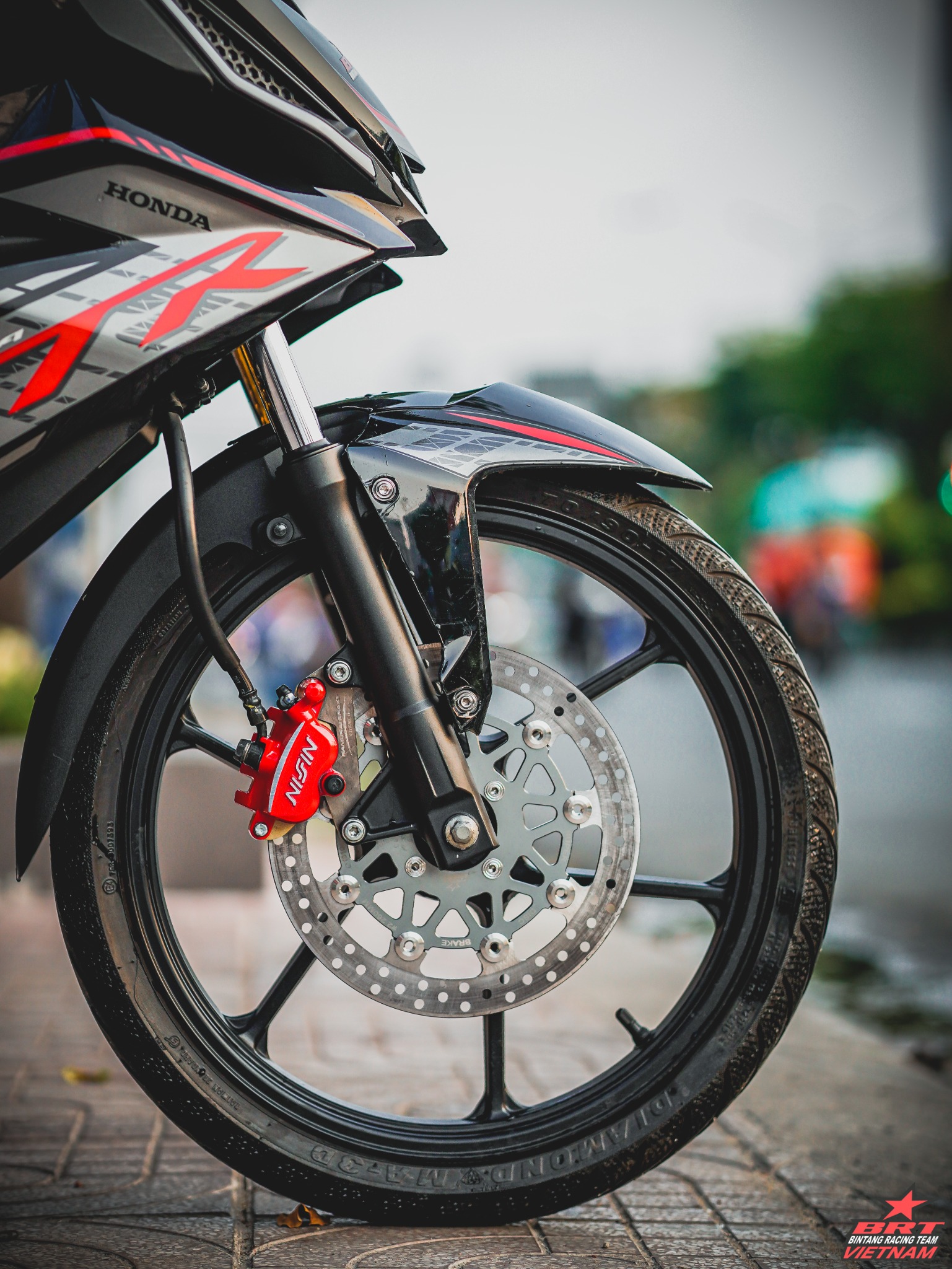 Heo dầu Samurai Nissin Brake 2 Pis Honda Winner - Màu Đỏ – BRT