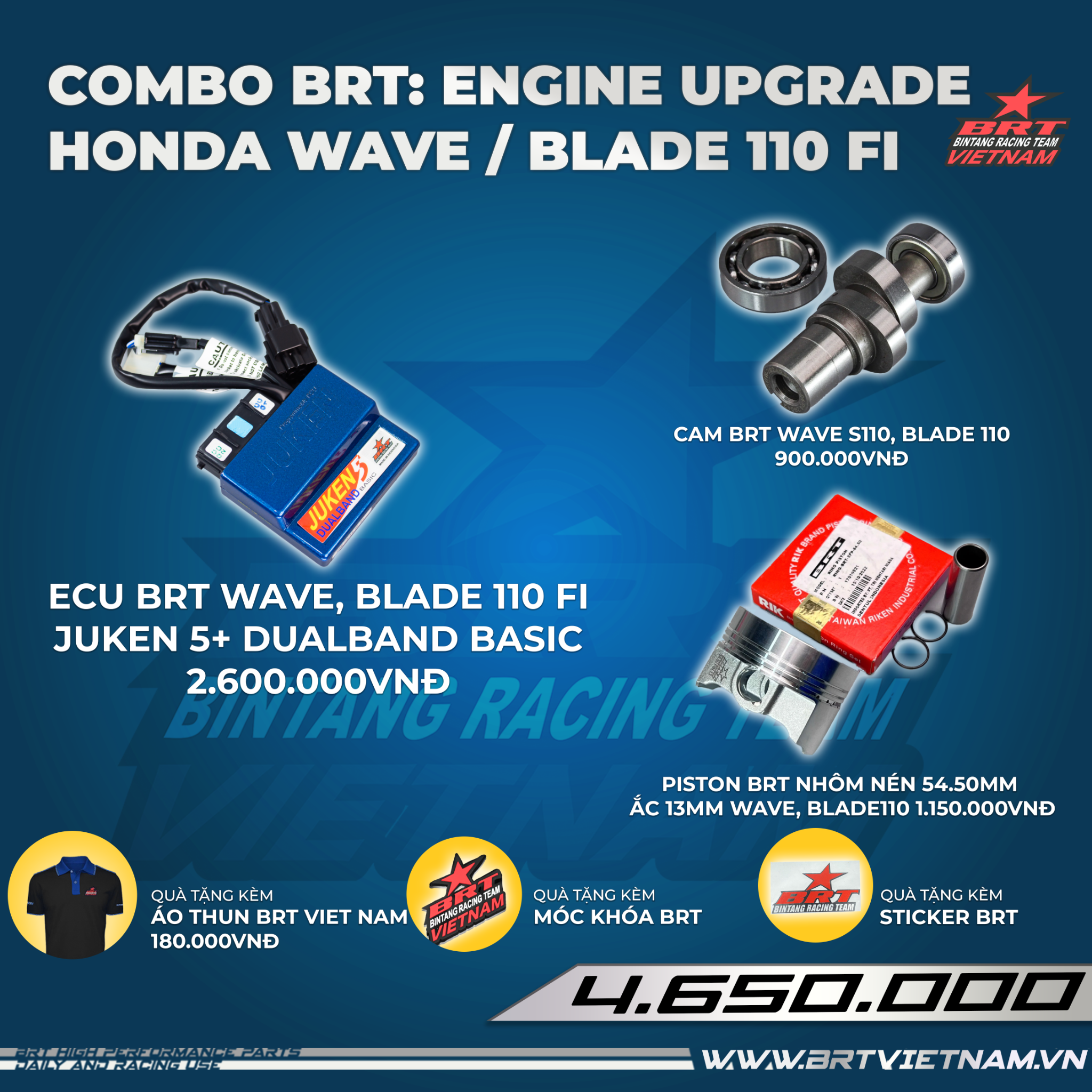  COMBO BRT : WAVE / BLADE 110 FI ENGINE UPGRADE 