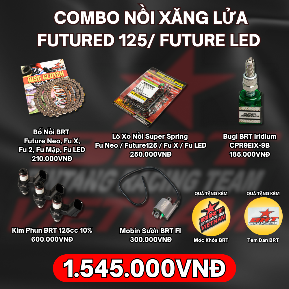  Combo BRT Nồi Xăng Lửa Future 125/ Future LED 