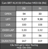  Cam BRT KLX150 / DTracker150 + Cò lăn 