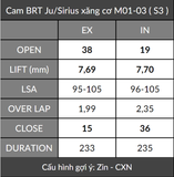  Cam BRT Jupiter / Sirius Xăng cơ (Z) + Cò lăn 