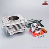  Bộ Lòng Trái 66 BRT:  Lòng Ceramic và Piston nén 66mm Raider xăng cơ/  Satria xăng cơ/ Belang 