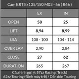  Cam BRT Exciter 135 Ex150 TFX Fz150 