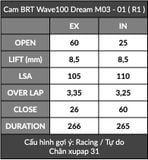  Cam BRT WaveDream C100 (Nắp cò tròn) + Cò lăn 