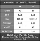  Cam BRT Exciter 135 Ex150 TFX Fz150 