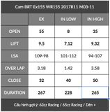  Cam BRT Ex155 WR155 (1 Chốt bánh cam) 