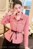 Vest dạ tweed Pink Kelly