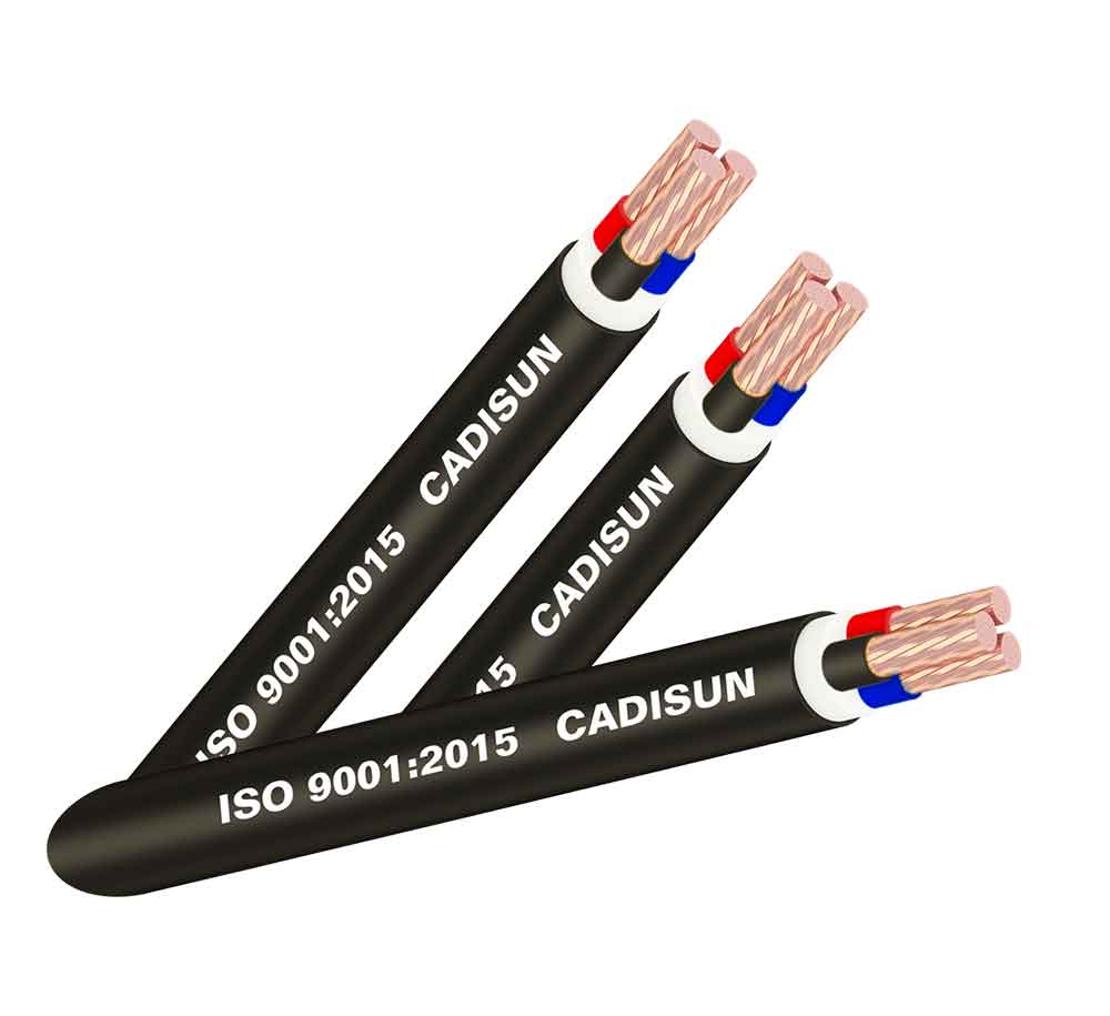 Cáp đồng Cadisun 3 ruột, bọc cách điện PVC, vỏ bọc PVC - CVV 3x