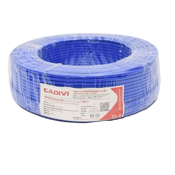 Dây điện Cadivi CV 8.0-0,6/1kV - Cáp điện đơn CV 8.0