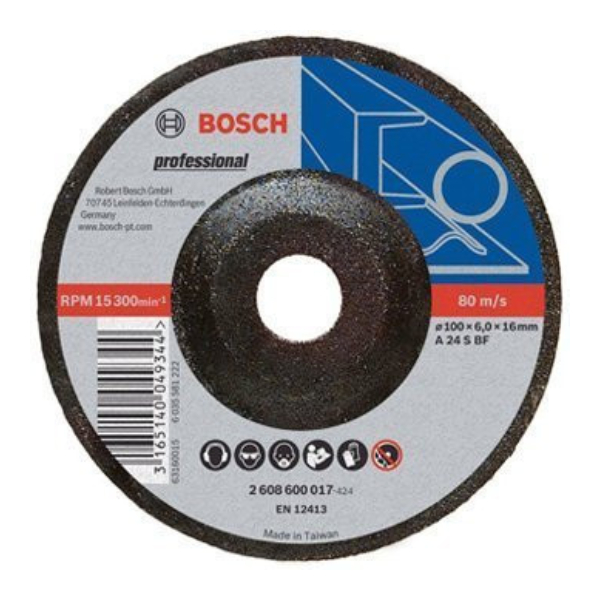 Đá Mài Sắt Bosch 100X6X16mm 2608600017
