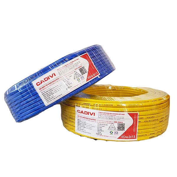 Dây điện Cadivi VCmd 2x1.5-0,6/1kV  - Dây cáp điện đôi CVmd 2x1.5 Cadivi
